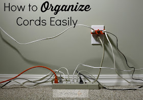 How to Organize Cords Easily :: OrganizingMadeFun.com