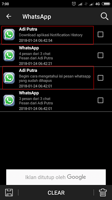 Cara Mengetahui Isi Pesan Yang Sudah Terhapus di WhatsApp