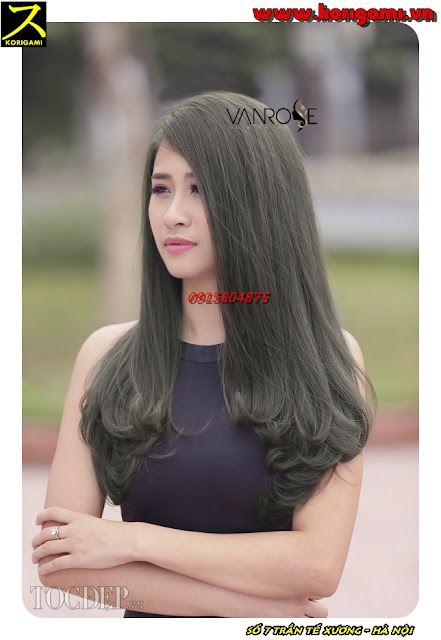 CẮT TÓC CHIẾC LÁ NHUỘM RÊU UỐN XOĂN NGỌN