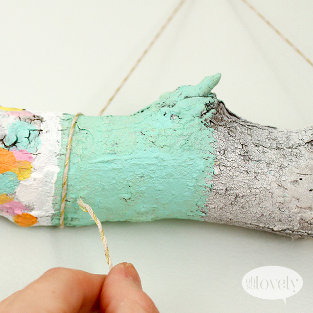 DIY // PAINTED STICKS WALL HANGING TUTORIAL, Oh So Lovely Blog