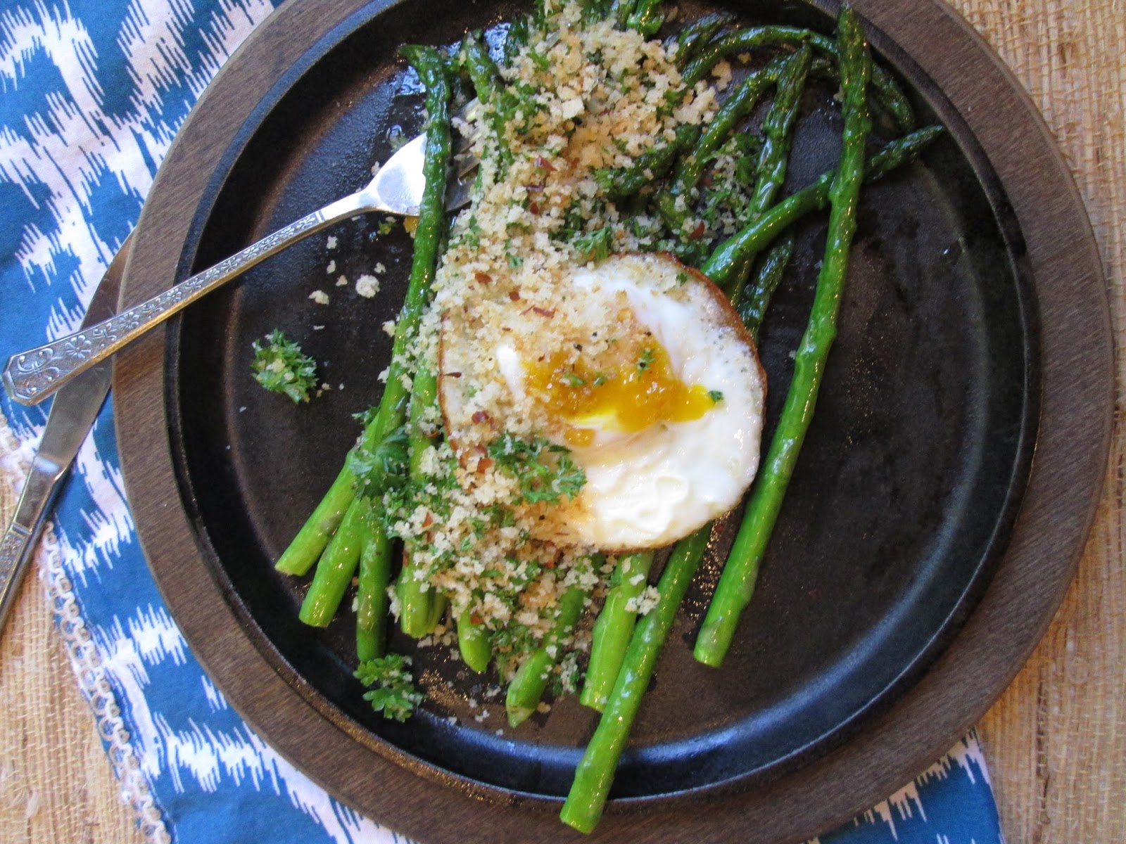 Stirring the Pot PanRoasted Asparagus with a Crispy Fried Egg