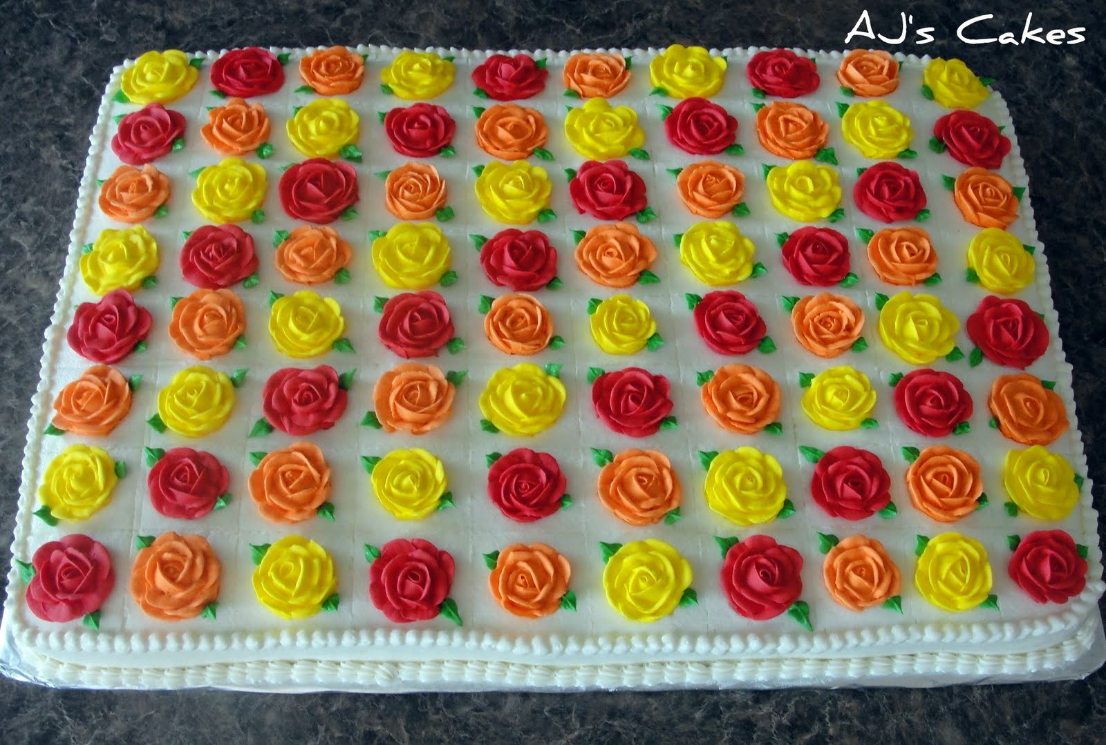 Sheet Cake With Roses , Recette Sheet Cake – WYFC