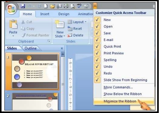 Dunia Panduan Belajar Internet Dasar Mengenal Dasar Microsoft Power Point 2007