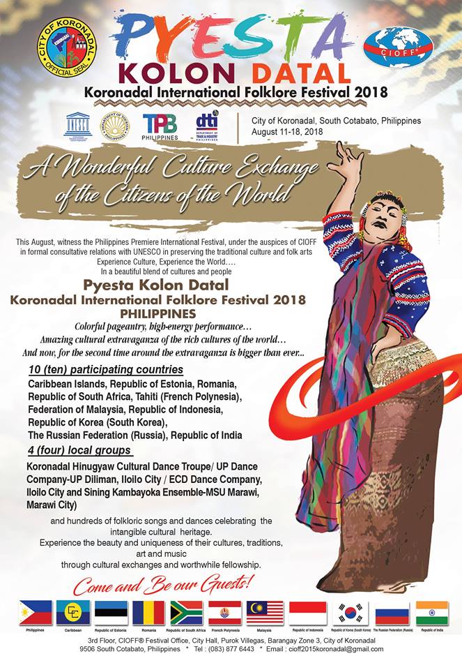 Pyesta Kolon Datal, Koronadal International Folklore Festival 2018