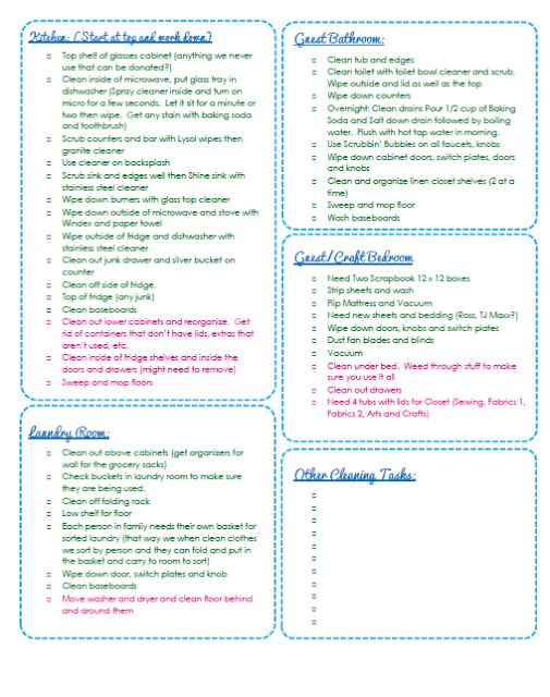 Cleaning House Step By Step Cleaning House