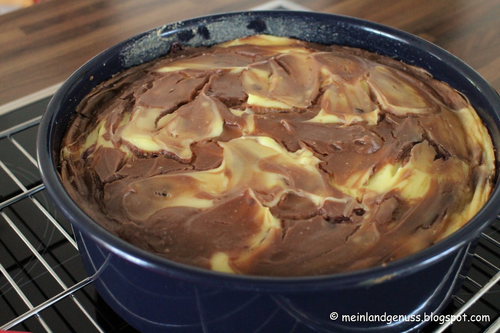 mein Land und Gartengenuss : Schoko-Schmand-Kuchen mit Kirschen
