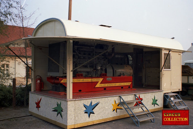 roulotte du générateur électrique du cirque Allemand 
