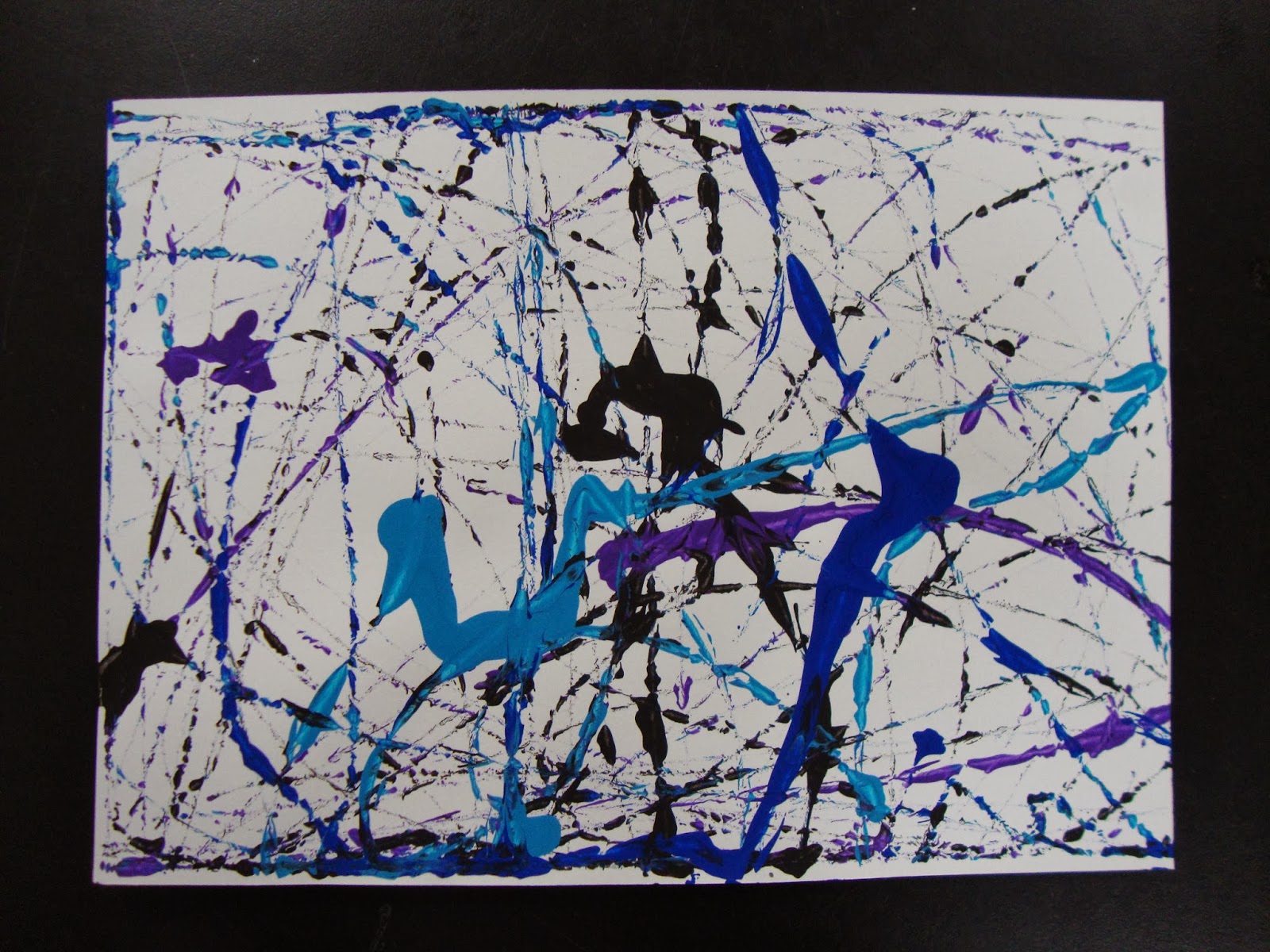 Rabidoux Art Room Kindergarten Jackson Pollock Hands On Painting