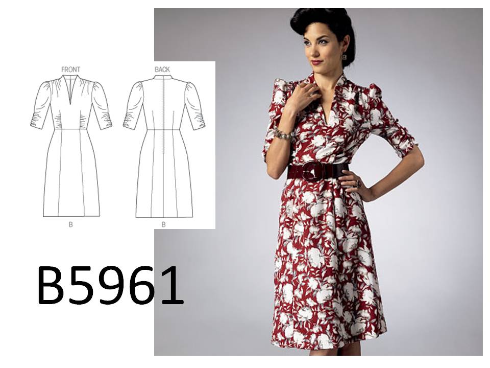 Pintucks Dior s New  Look Retro  Style  Sewing Patterns