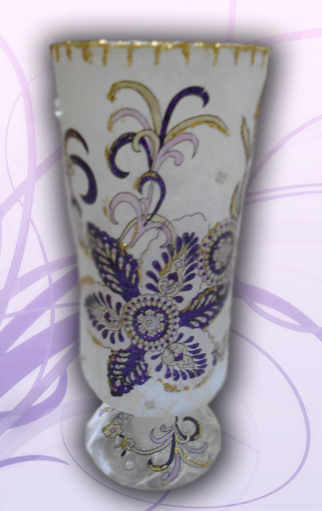 sztuka decoupage Lampiony decoupage.