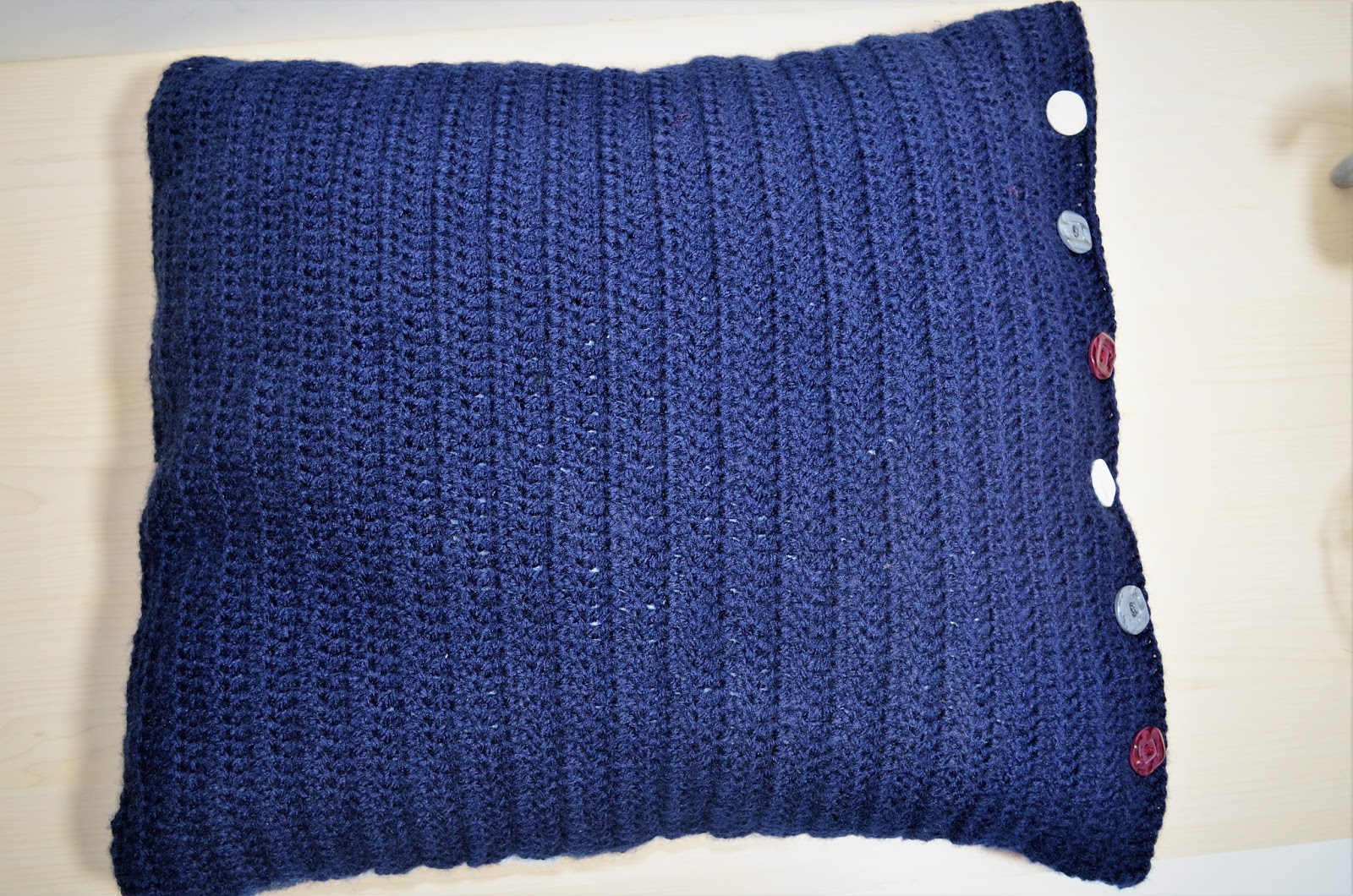 Wiam's Crafts Striped Crochet Cushion Cover