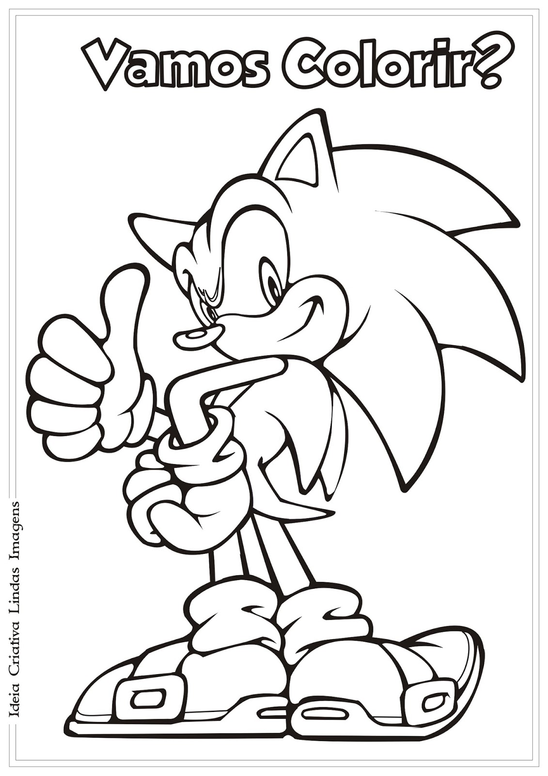 Desenhos de Sonic para colorir, jogos de pintar e imprimir