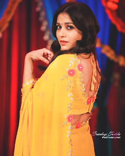 Rashmi Gautam Glams Stills Wet In yellow Transparent Saree Rashmi Gautam Glams Stills Wet In yellow Transparent Saree