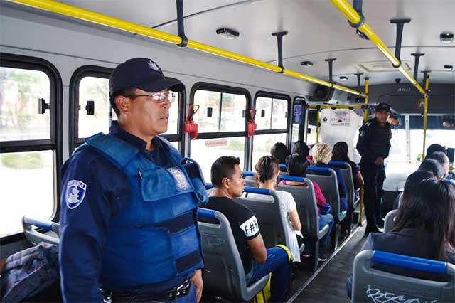 La SSP intensifica el operativo Pasajero Seguro en rutas de transporte público