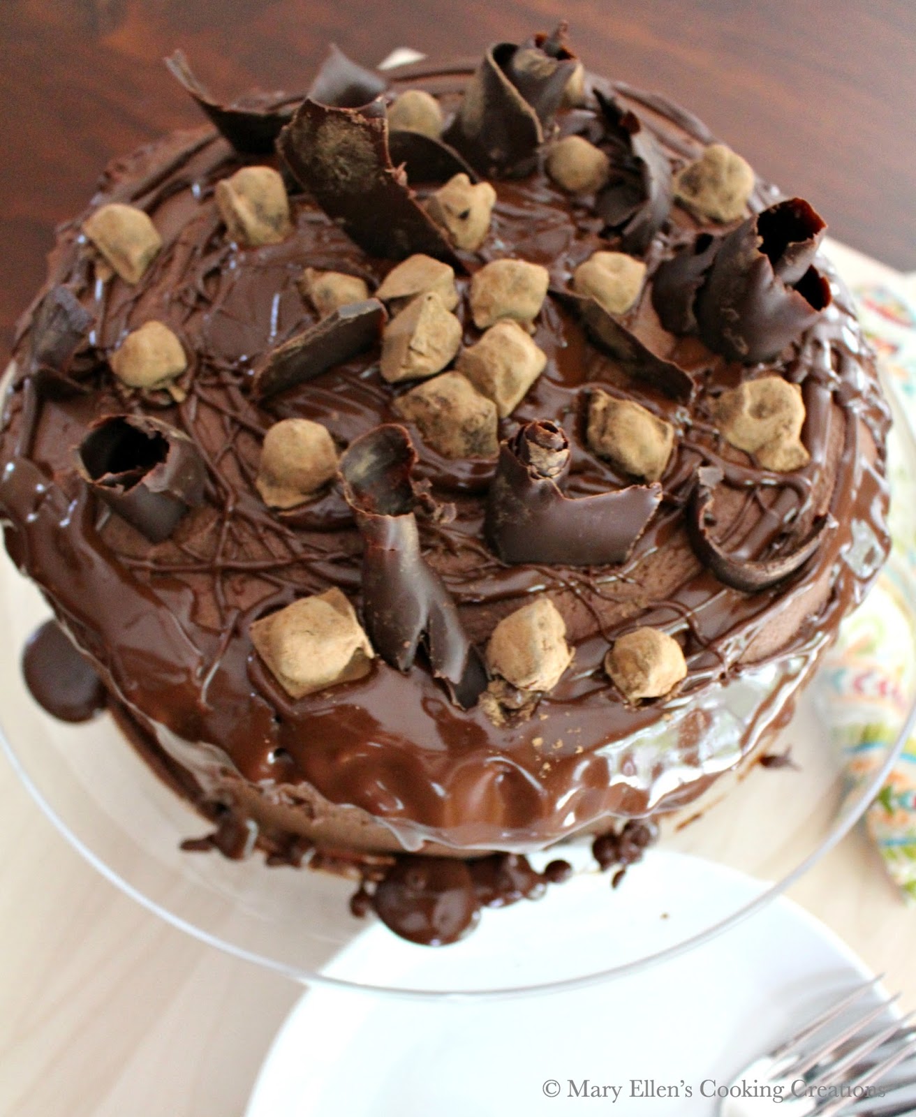 Mary Ellen's Cooking Creations ChocolateHazelnut Cake with Chocolate