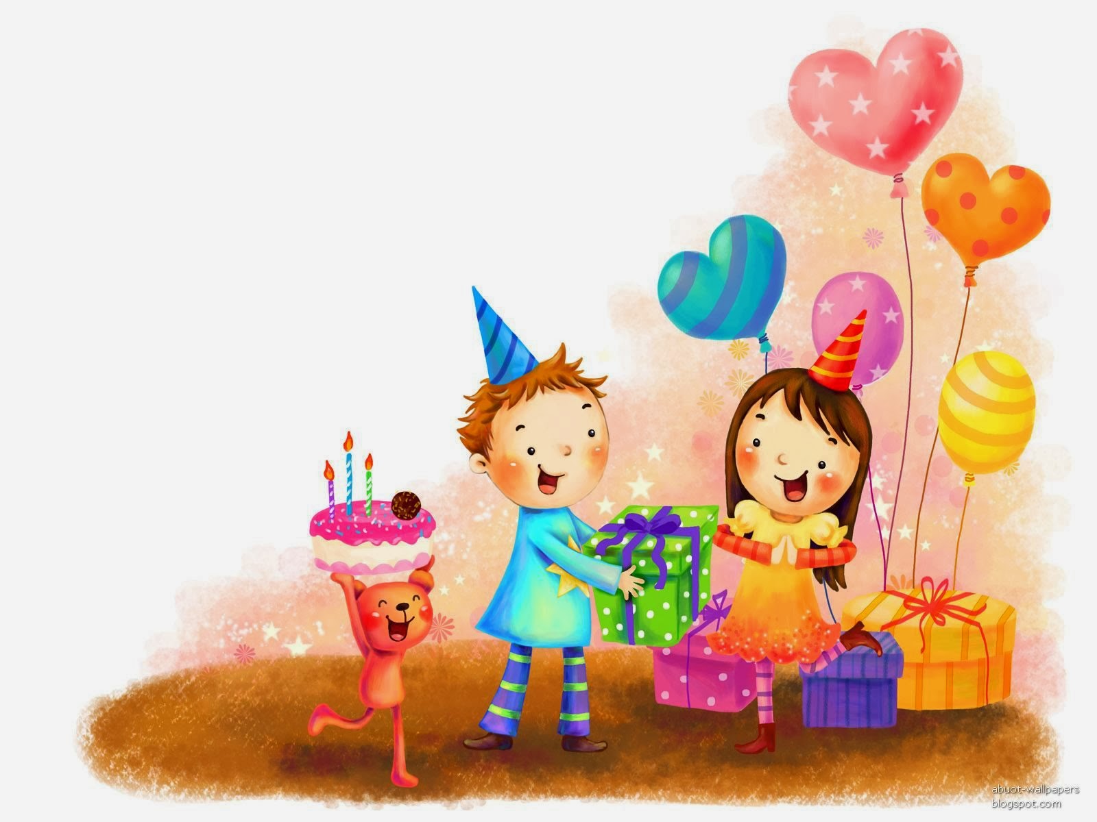 Cute Happy Birthday Heart Greetings Cards to wish Birthday to kids | about wallpapers
