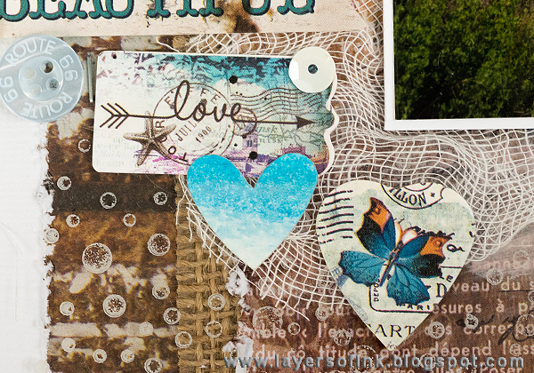 Layers of ink - Wilderness Layout by Anna-Karin with Prima French Riviera papers