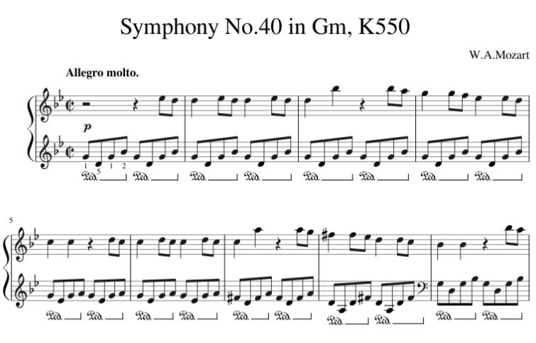 Симфония 40 соль минор 1 часть. Симфония номер 40 Моцарт Ноты для фортепиано. 40 Симфония Моцарта Ноты для пианино. Моцарт симфония 40 Ноты для фортепиано. Моцарт симфония 40 Ноты для скрипки.