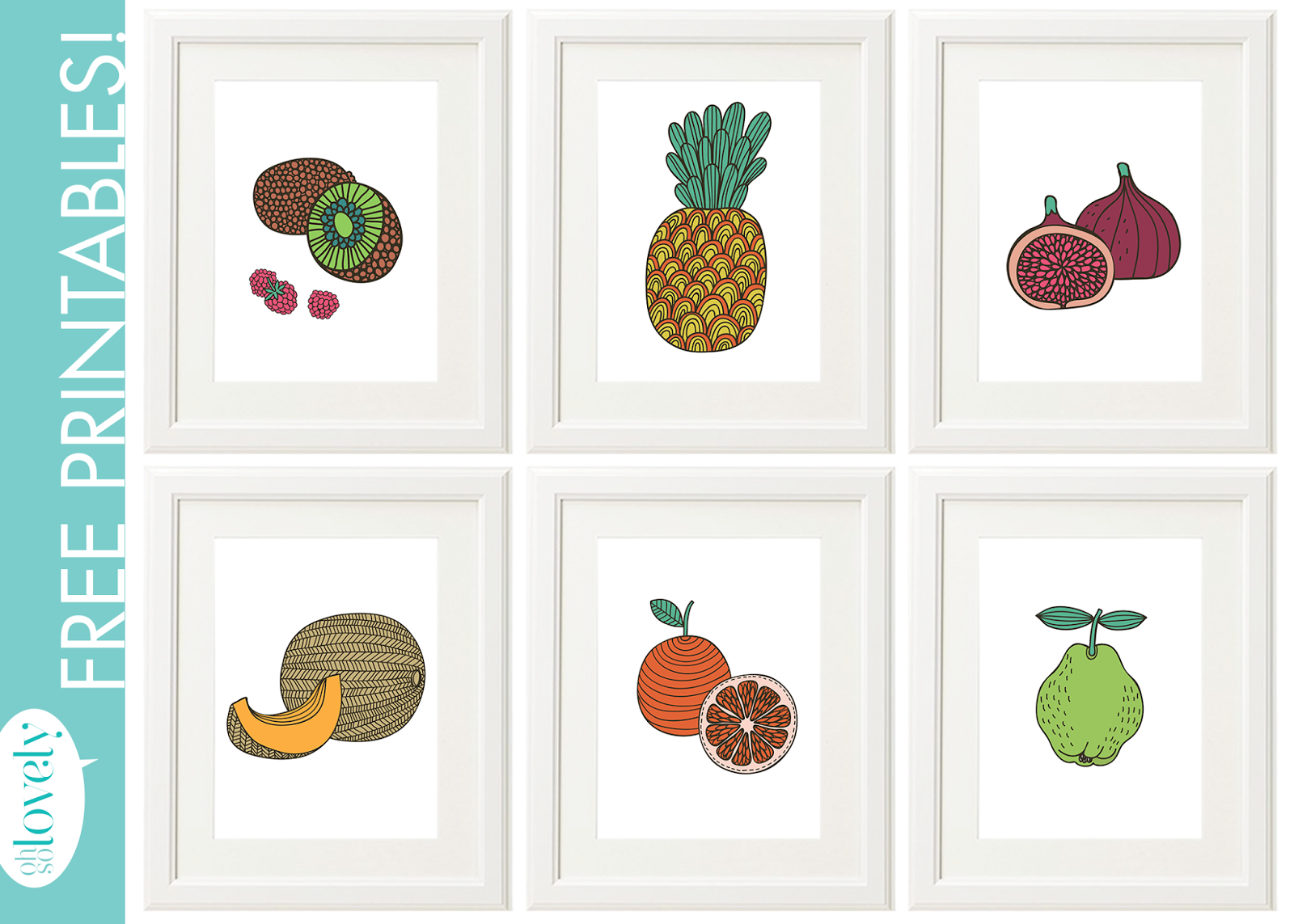 FREEBIES // FRUITY PRINTABLES, Oh So Lovely Blog