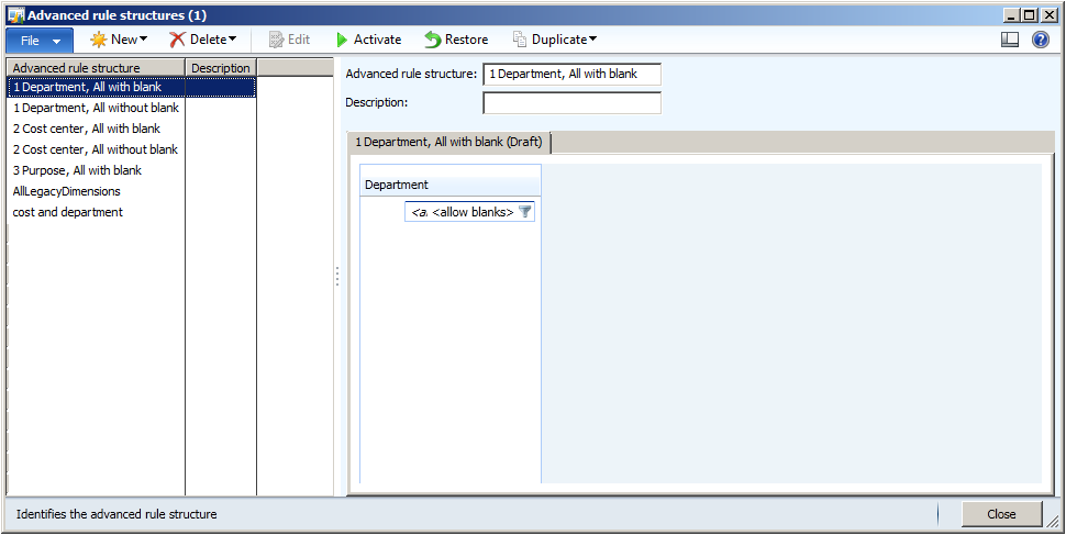 configure Account structure and advanced rules in ax 2012 | Dynamics AX ...