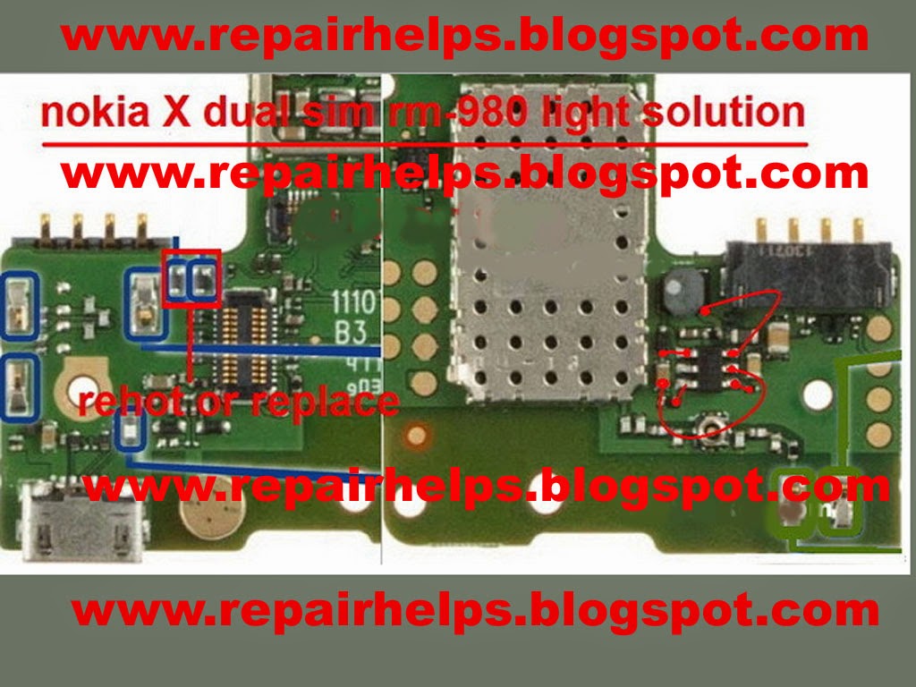 repair helps nokia x display light ways jumper solution