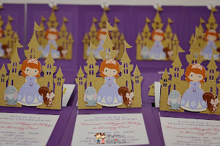 sofia the first, handmade invitations, princess invitations