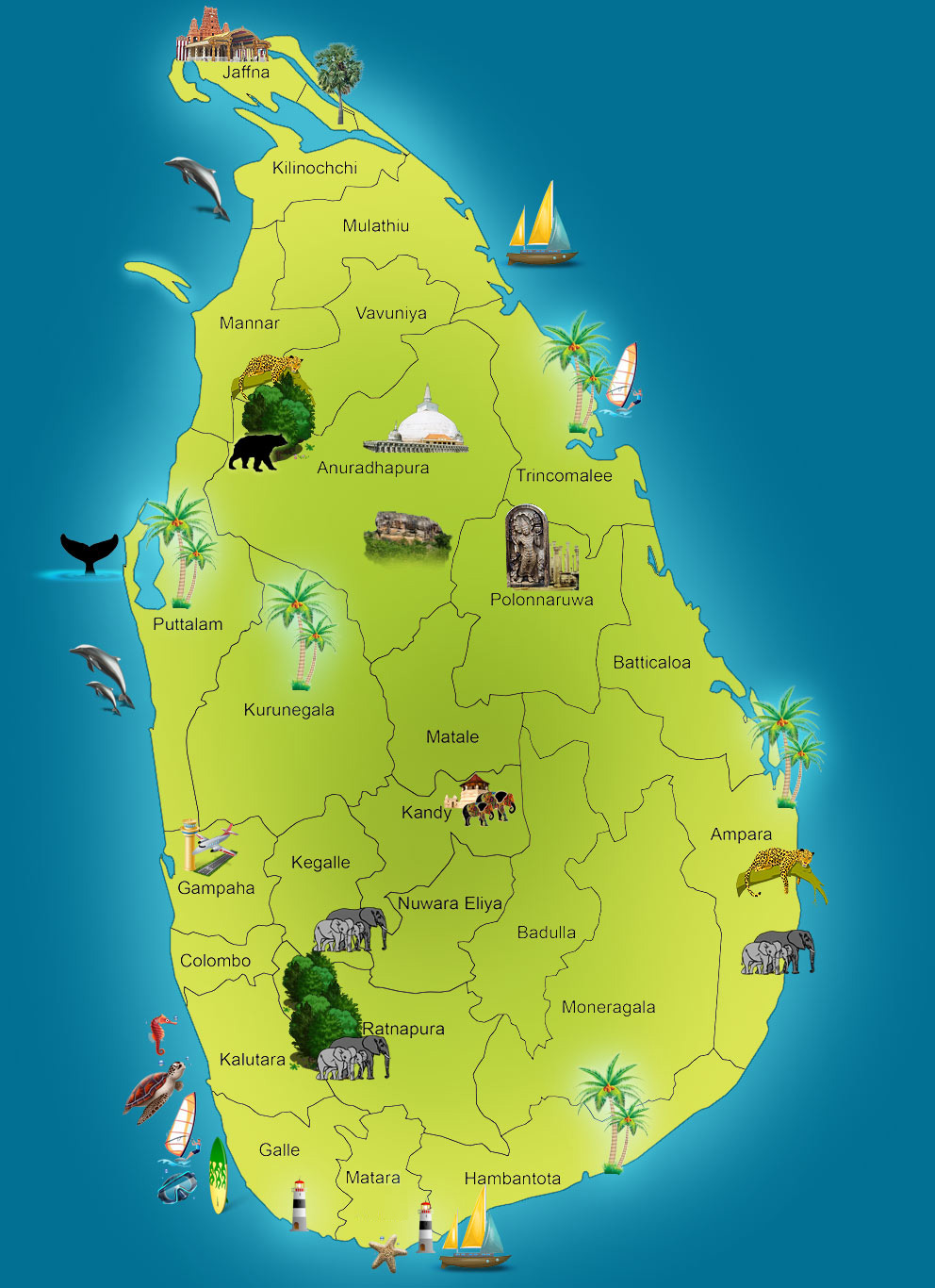 Sri Lanka Peta Geografis Sri Lanka Geografia Total™