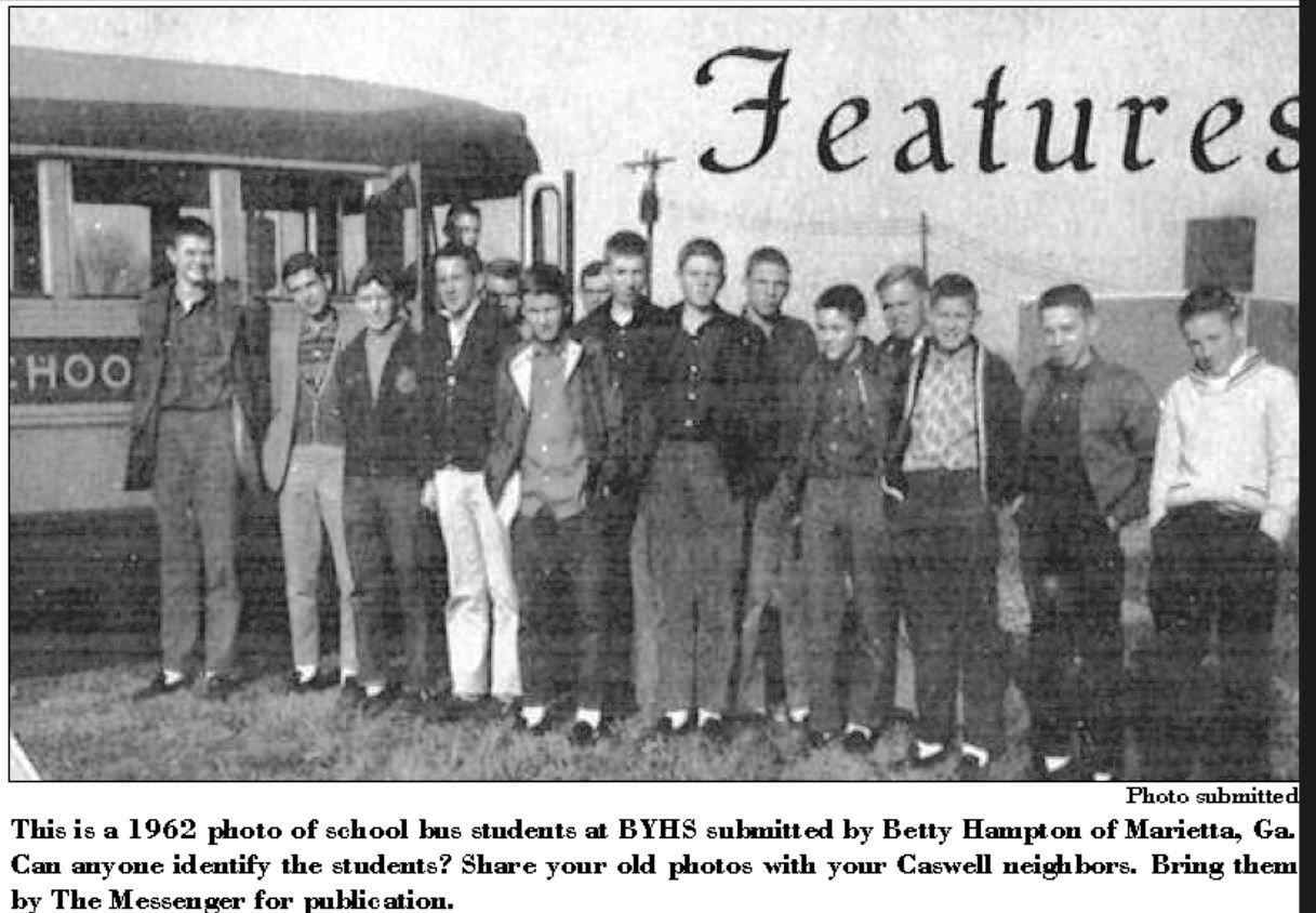 Caswell County North Carolina Bartlett Yancey Hight School 1962