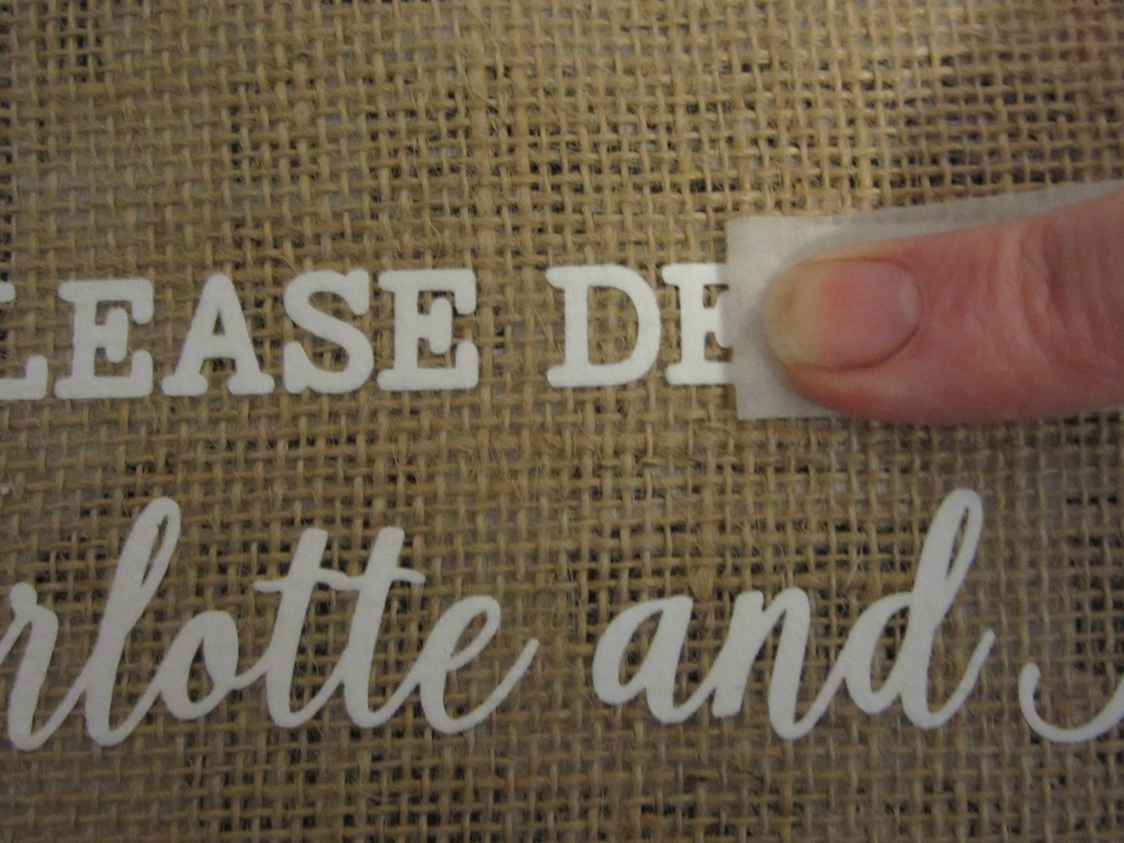 Crafting Quine Applying Heat Transfer Vinyl to Hessian