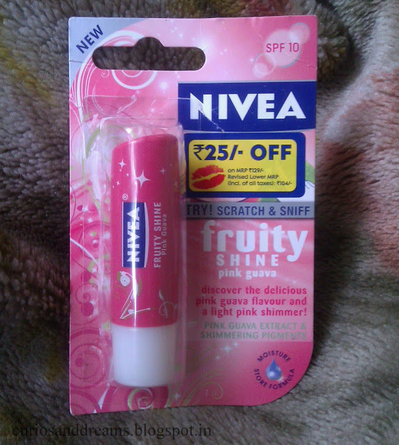 Nivea Fruity Shine Pink Guava Lip Balm Review Curios and Dreams