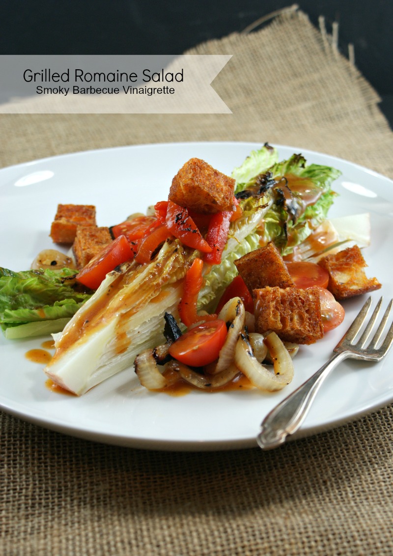 Authentic Suburban Gourmet Grilled Romaine Salad with Smoky Barbecue