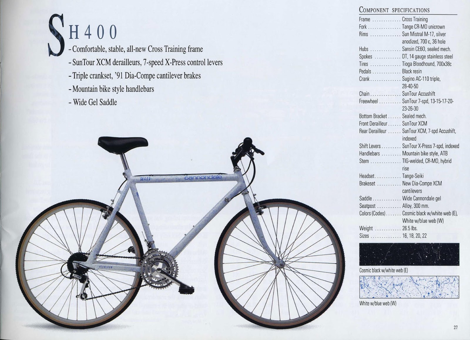 CATALOGUES CANNONDALE CANNONDALE 1991