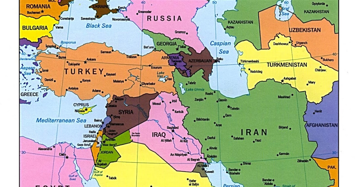 Политическая карта мира сирия