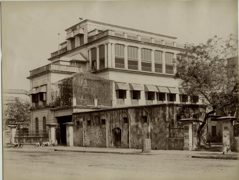 Gillander House in Calcutta (Kolkata) ca.1870's Old Indian Photos