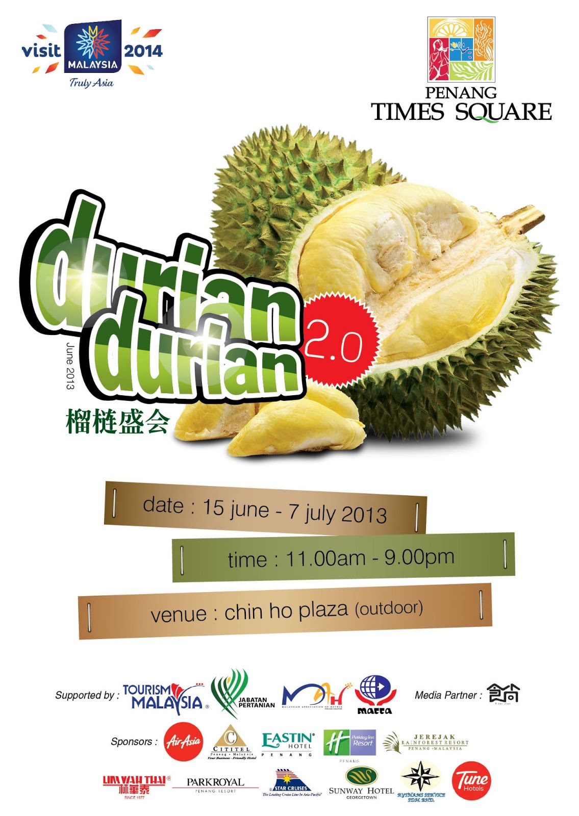 Penang Durian Festival Schedule - Year of the Durian