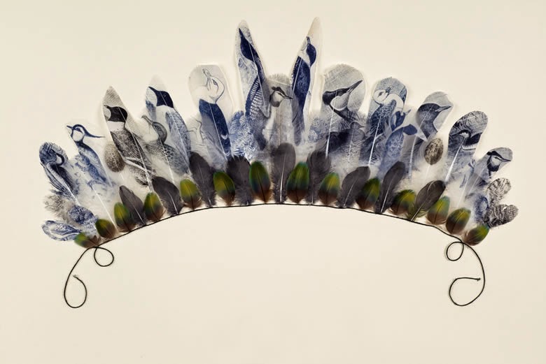 16-Rebecca-Jewell-British Museum-Art-Printed-on-Bird-Feathers-www-designstack-co