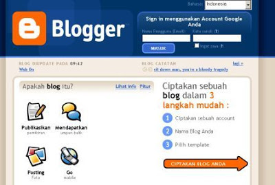 Panduan Membuat Blog Di Blogspot