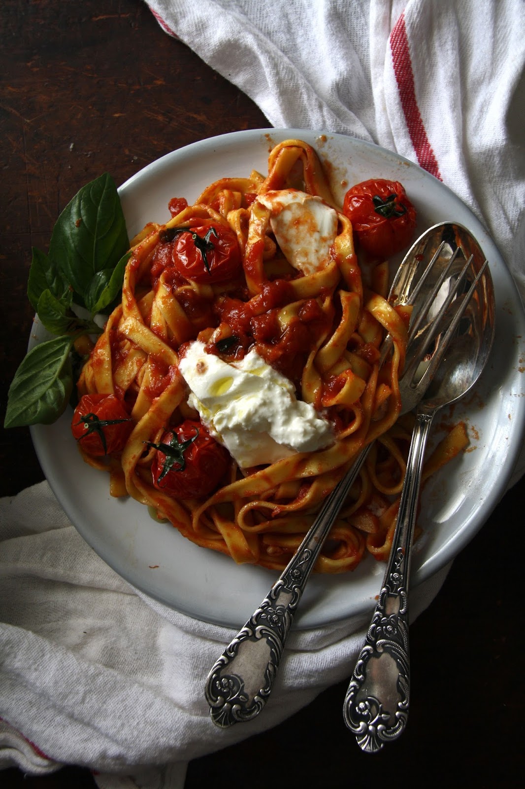 salted sugared spiced™ Pasta with Marinara, Roasted Cherry Tomatoes