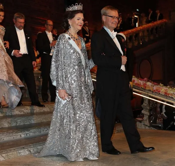 Crown Princess Victoria, Prince Daniel, Prince Carl Philip, Princess Sofia, Princess Madeleine of Sweden at Nobel Banquet