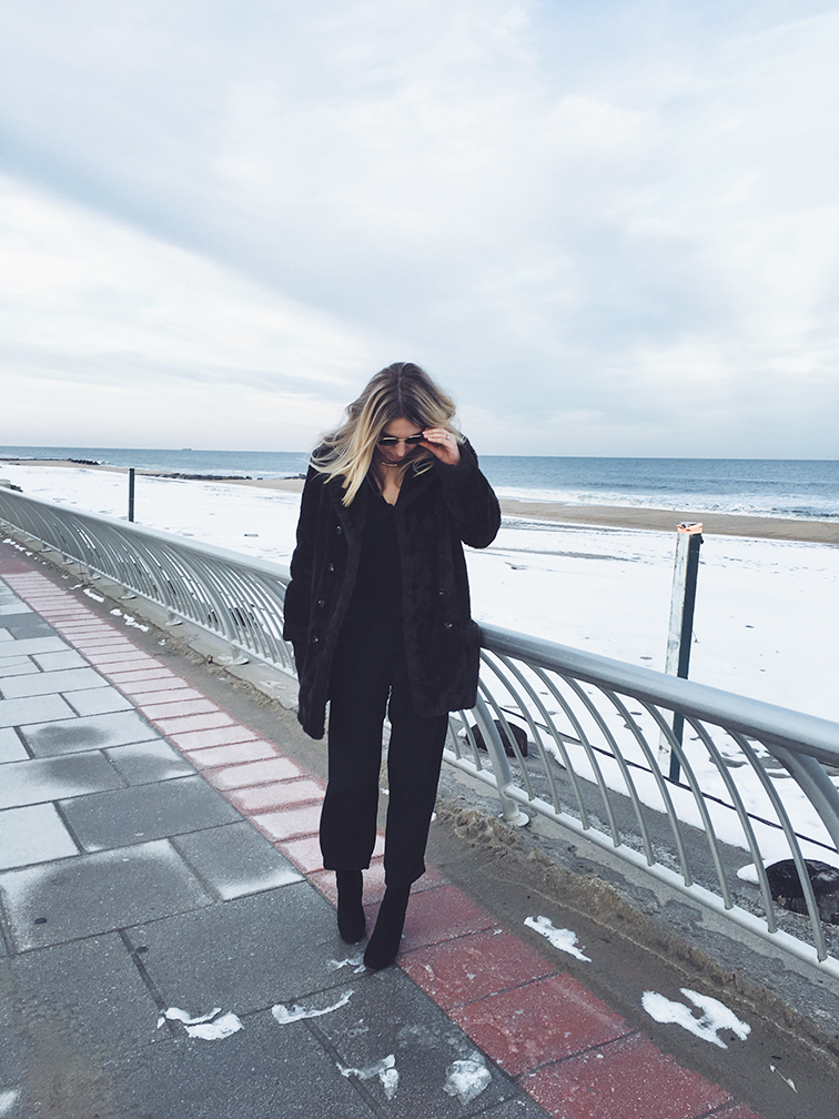 fashion over reason, jersey shore winter beach, reformation, free people 