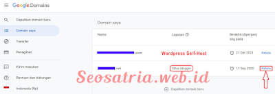 Cara Mengganti Domain Blogspot Ke Domain Sendiri - Seosatria.web.id