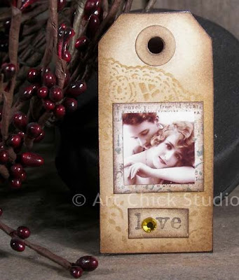 Love Altered Art Tag