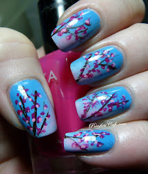 cherry nail blossoms blossom caturday copy