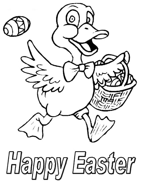 Free Easter Eggs Duck Coloring Pages 2021(1)
