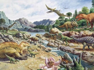 Ilustrasi Lingkungan Mesozoikum Fauna