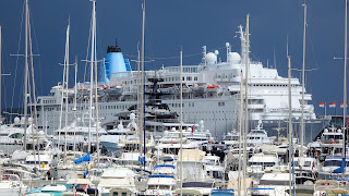 Monaco has small and big boats and crusieships
