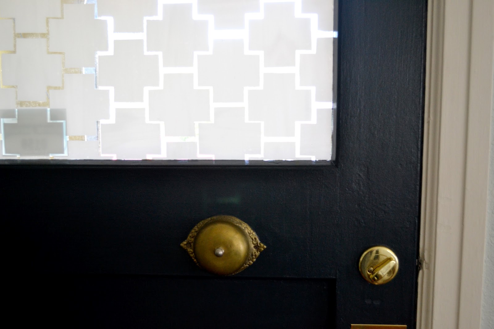 a home in the making {renovate} front door decorative window film