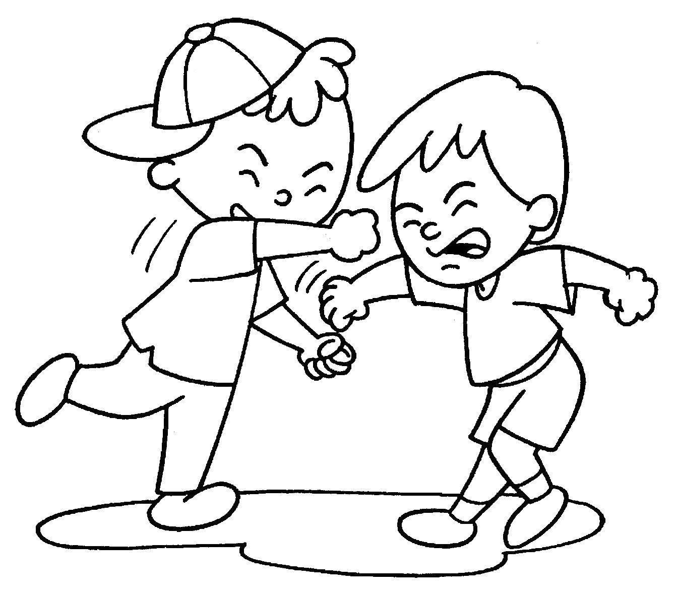 imagens para colorir de brigas imagens para colorir de brigas