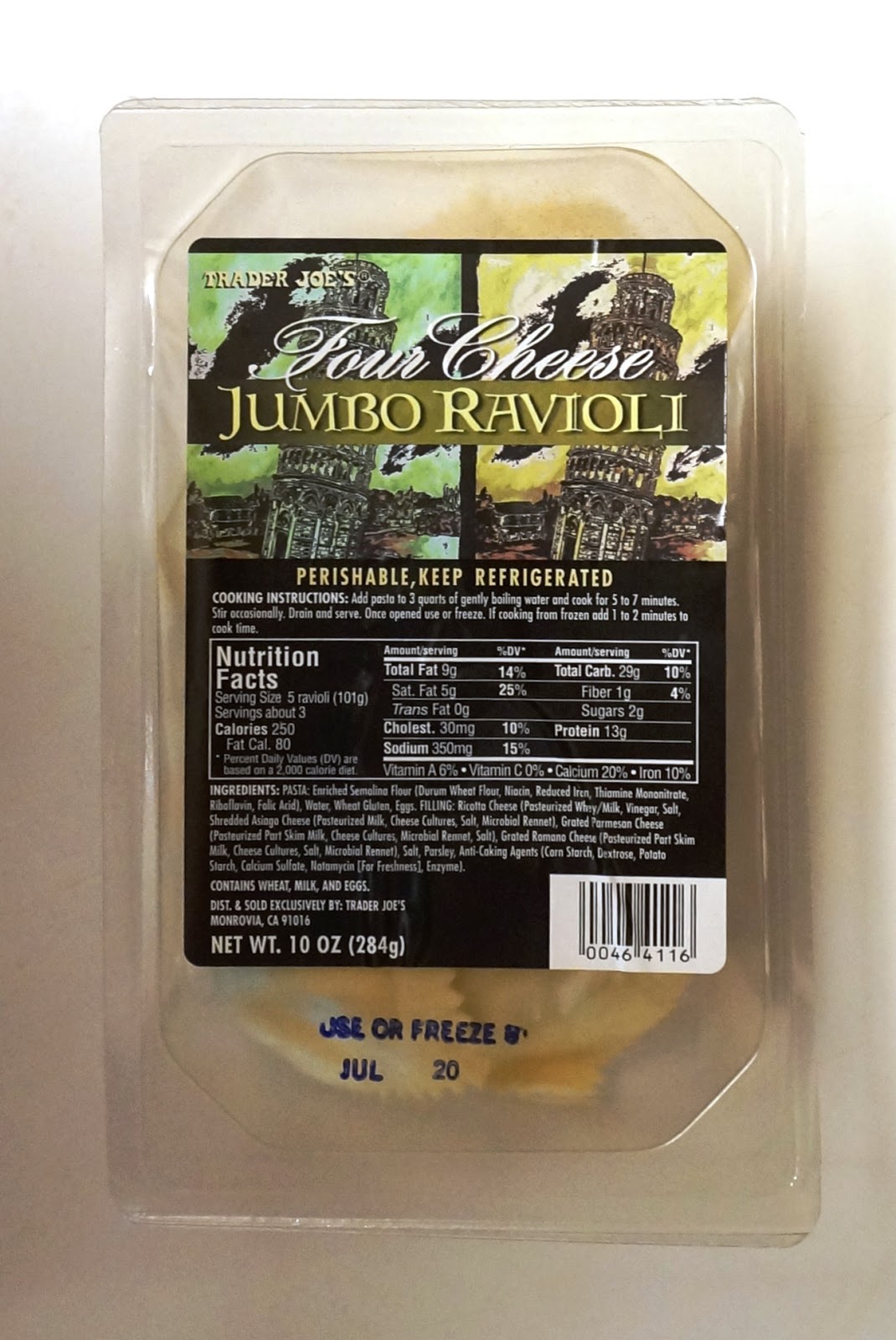 Exploring Trader Joe's Trader Joe's Four Cheese Jumbo Ravioli
