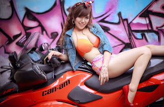 Người đẹp sexy bên siêu xe Moto, hot girl Mai Tho